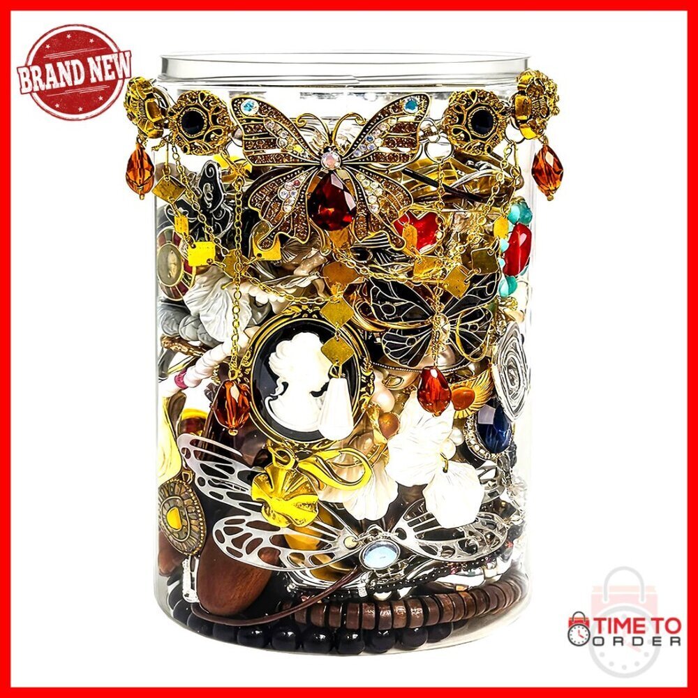 Mystery Jewelry Jar Bundle 40-45 Piece Surprise Set Y2K Elegant